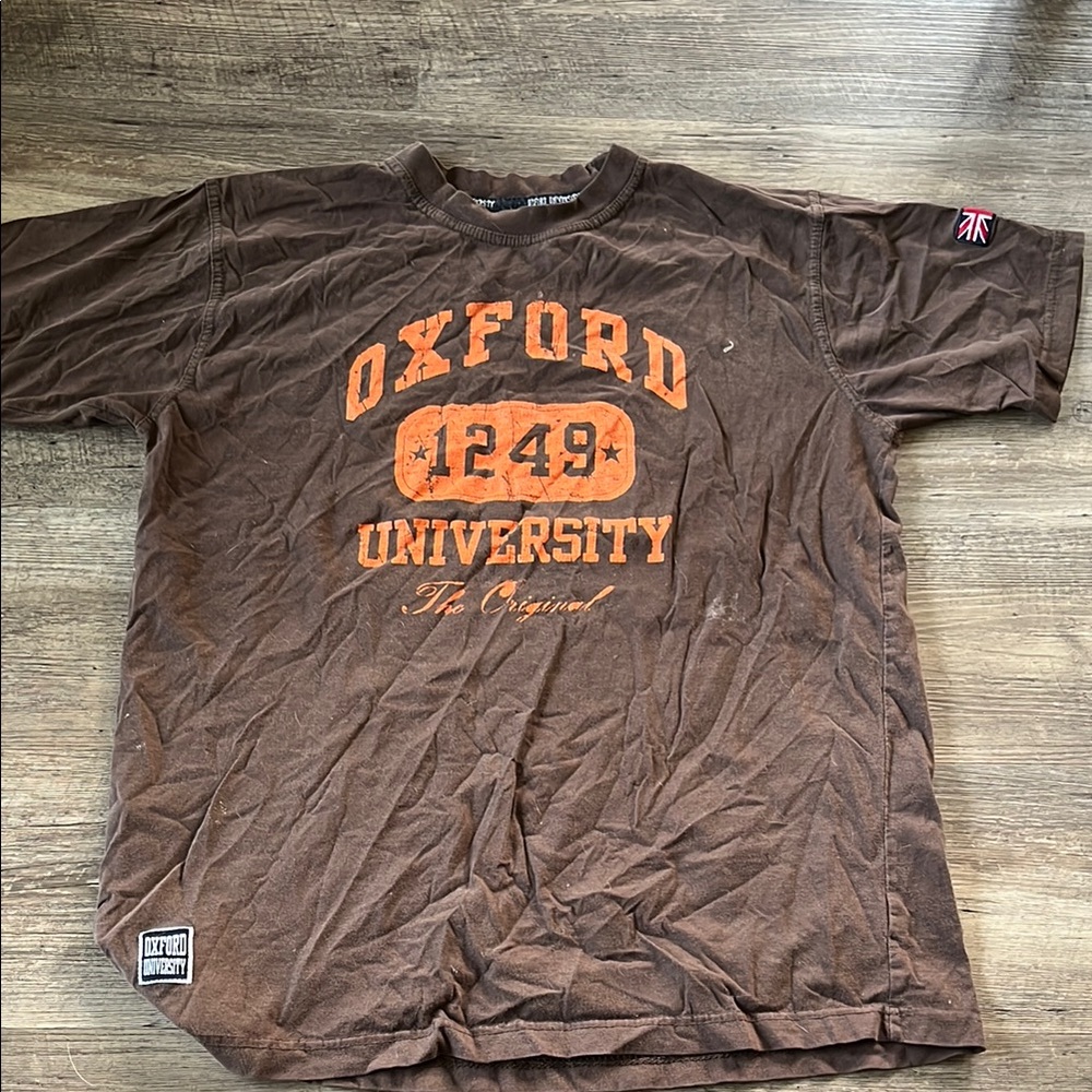 Oxford Brown and Orange Short Sleeve Tee